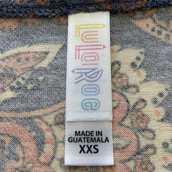 LulaRoe Muted Paisley Printed Jersey Perfect T High Low Top-#0342 - Picture 11 of 12